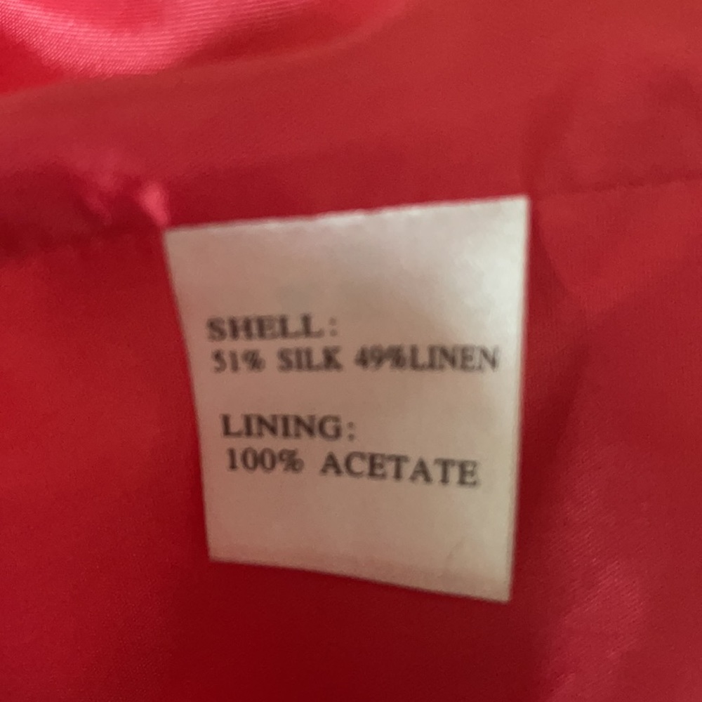 LK Bennett sleeveless coral silk & linen dress 8 - Picture 8 of 8